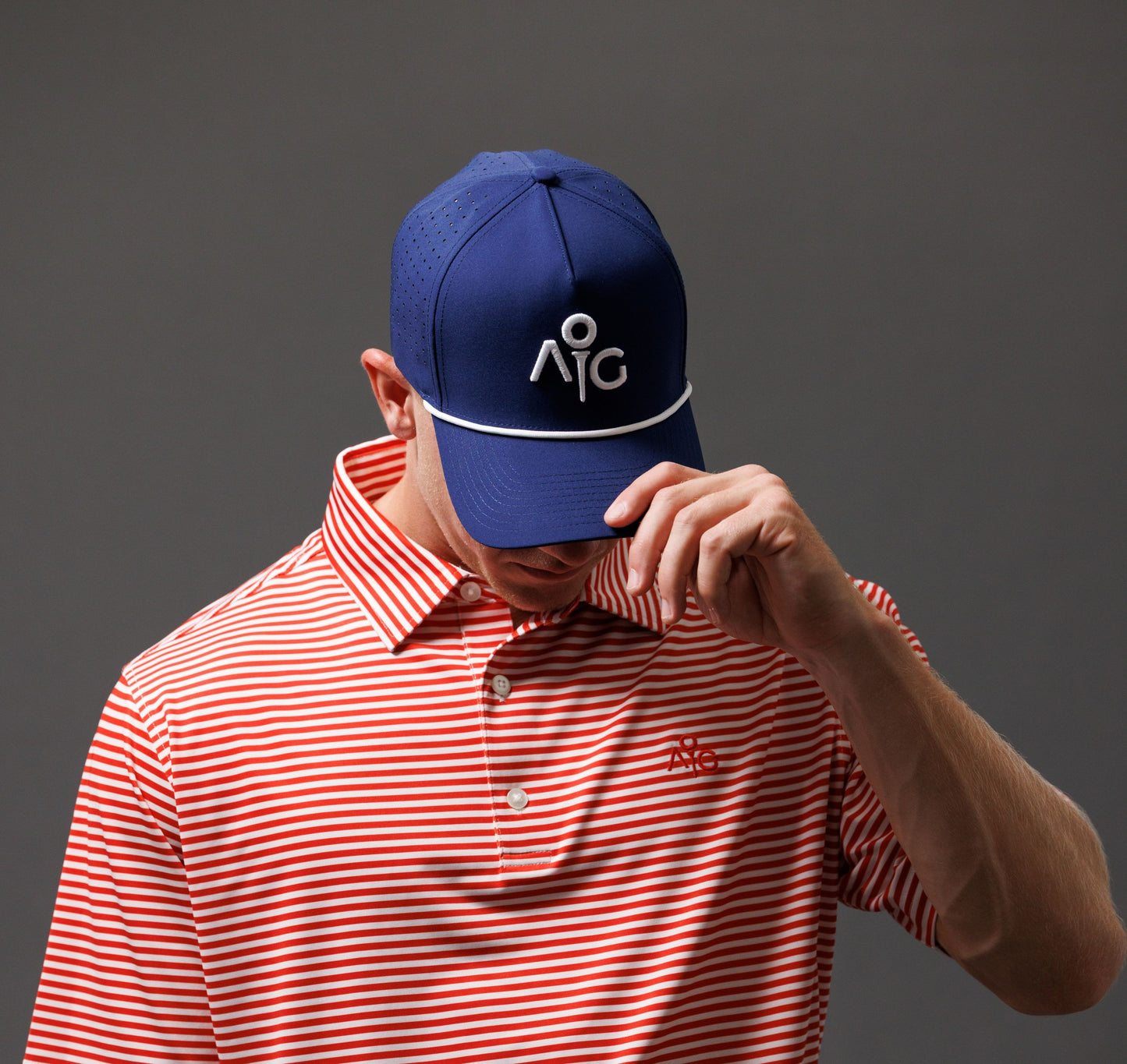 Navy & White Icon Rope Hat