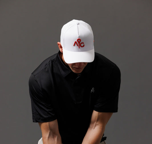 White & Red Icon Hat