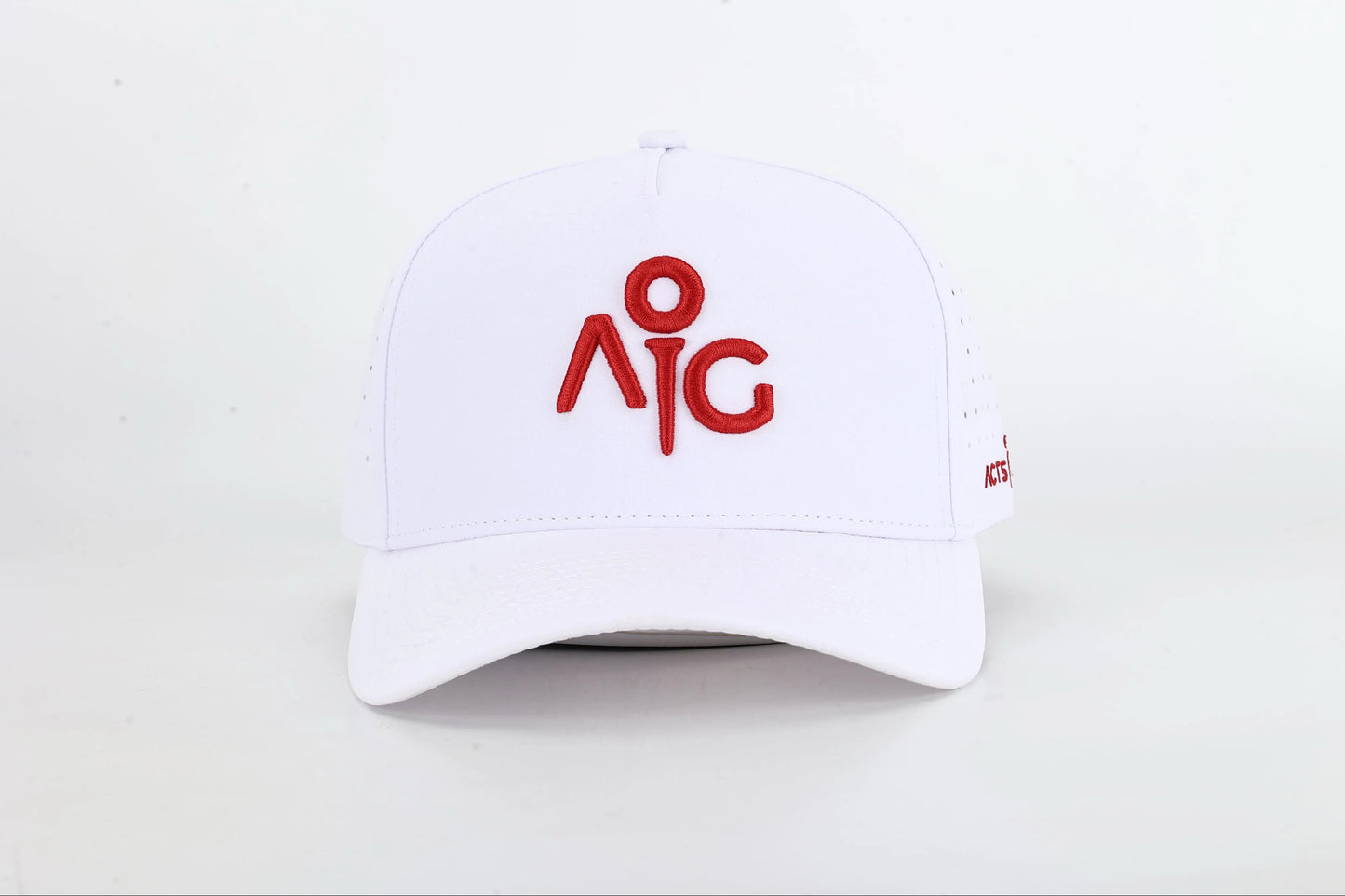White & Red Icon Hat