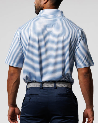 Classic Polo Sky Blue & White Stripe