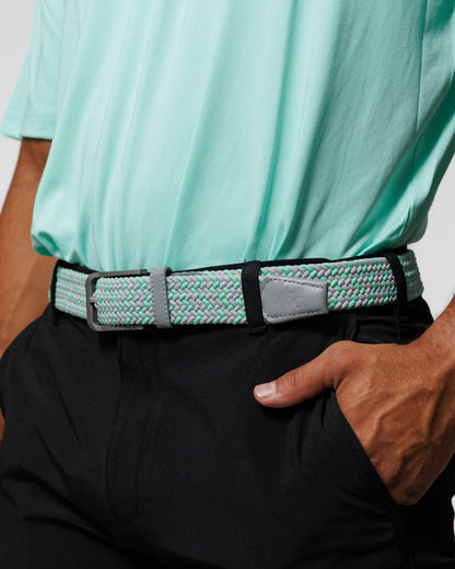 Gray/Mint Woven Belt