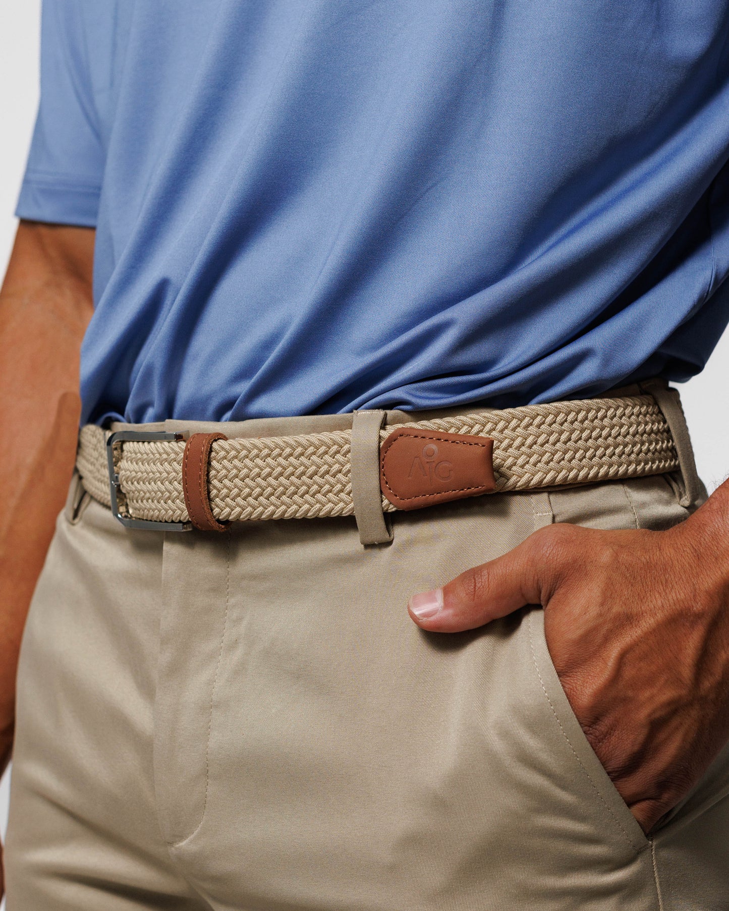 Light Brown Woven Belt