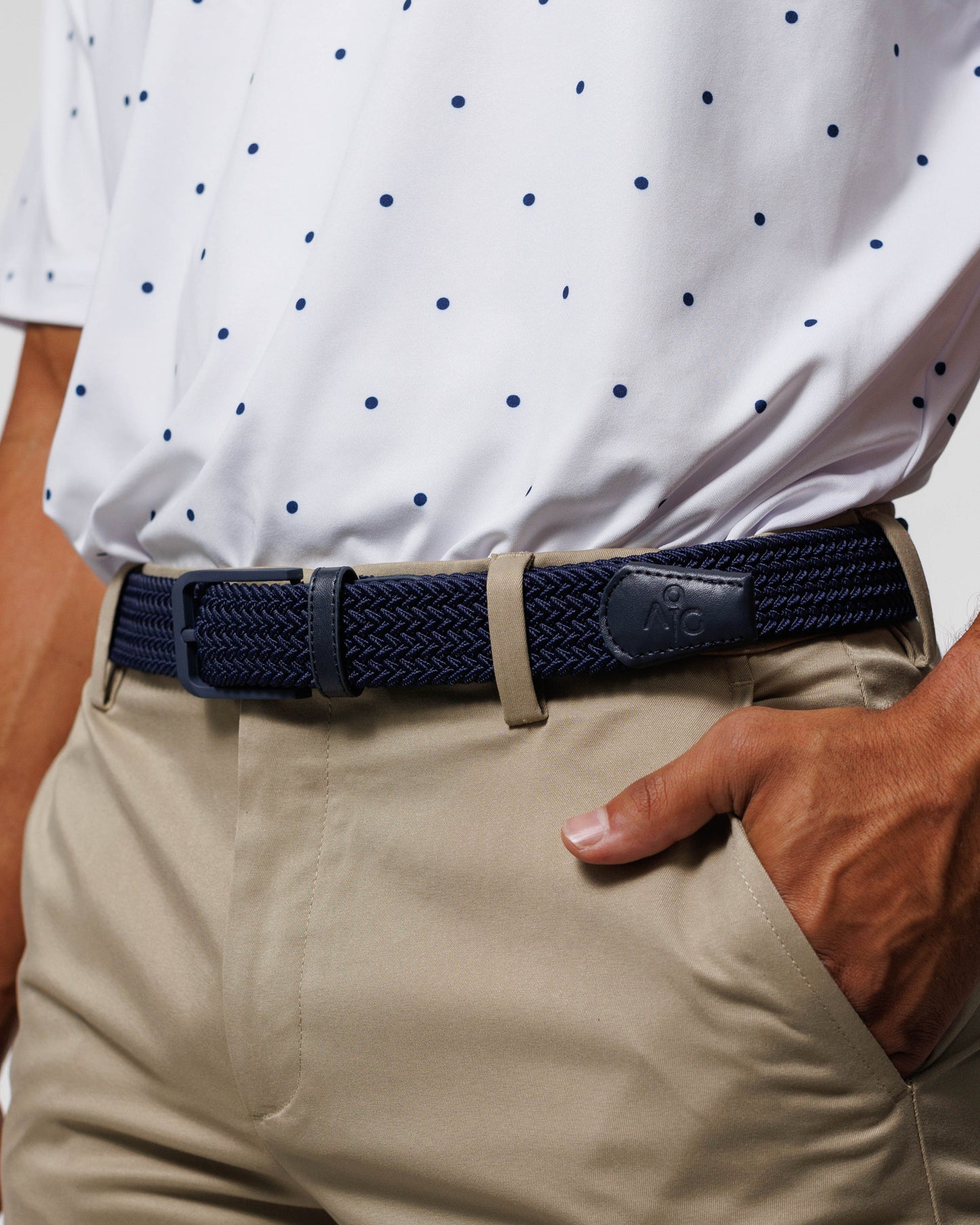 Navy Blue Woven Belt