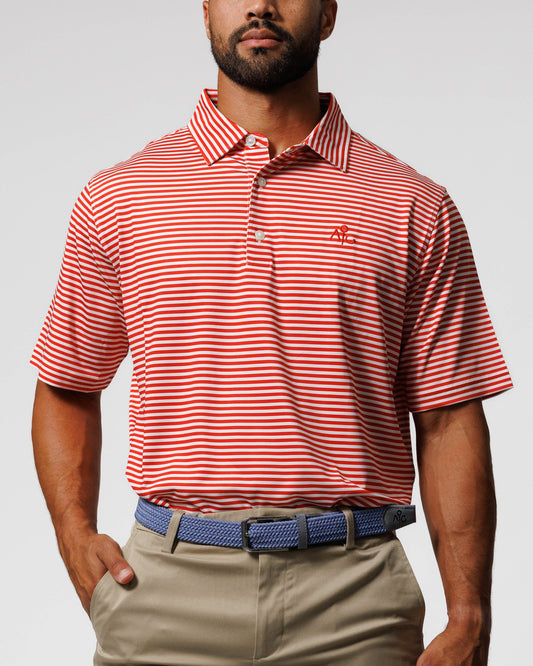 Classic Polo Red & White Stripe