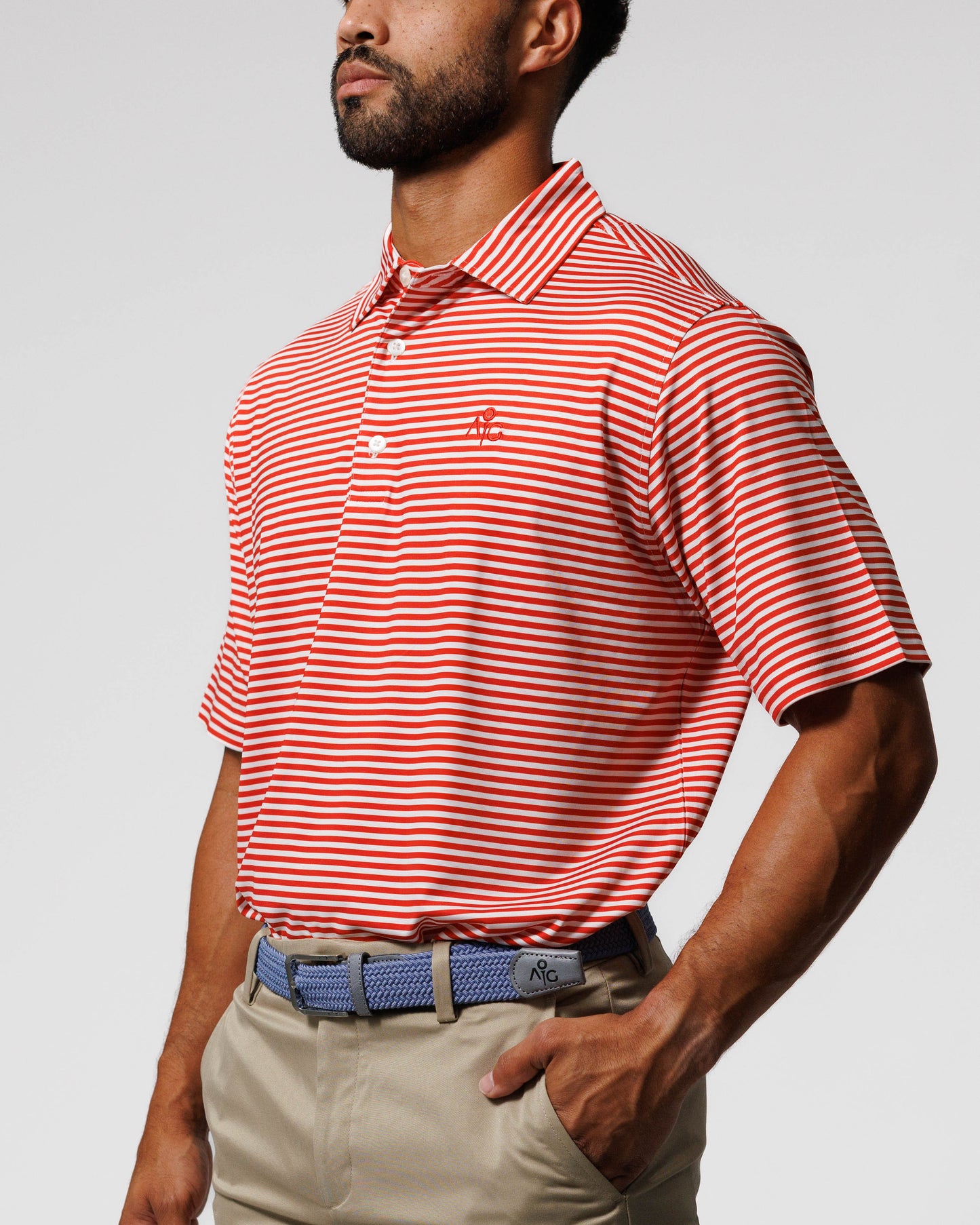 Classic Polo Red & White Stripe