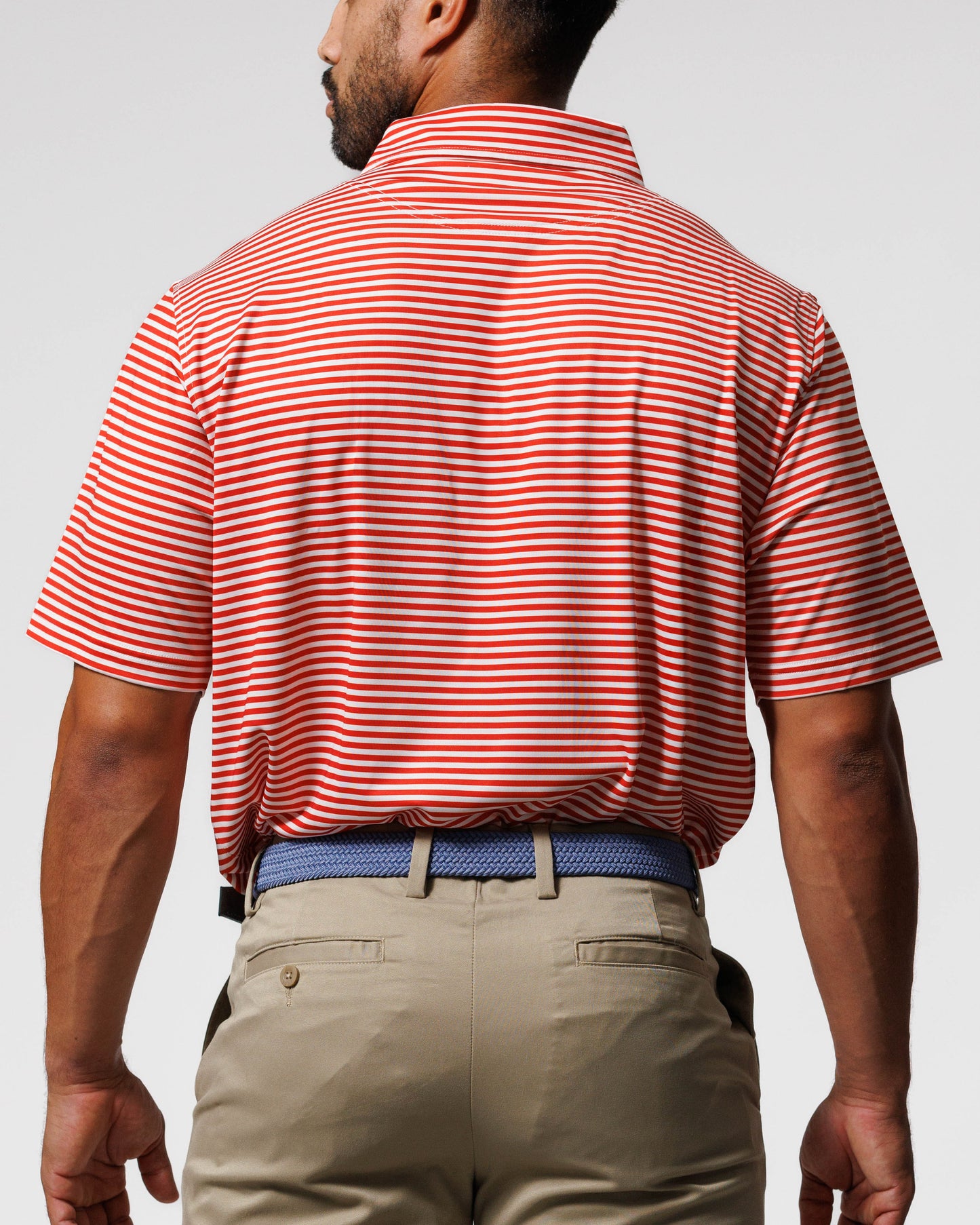 Classic Polo Red & White Stripe