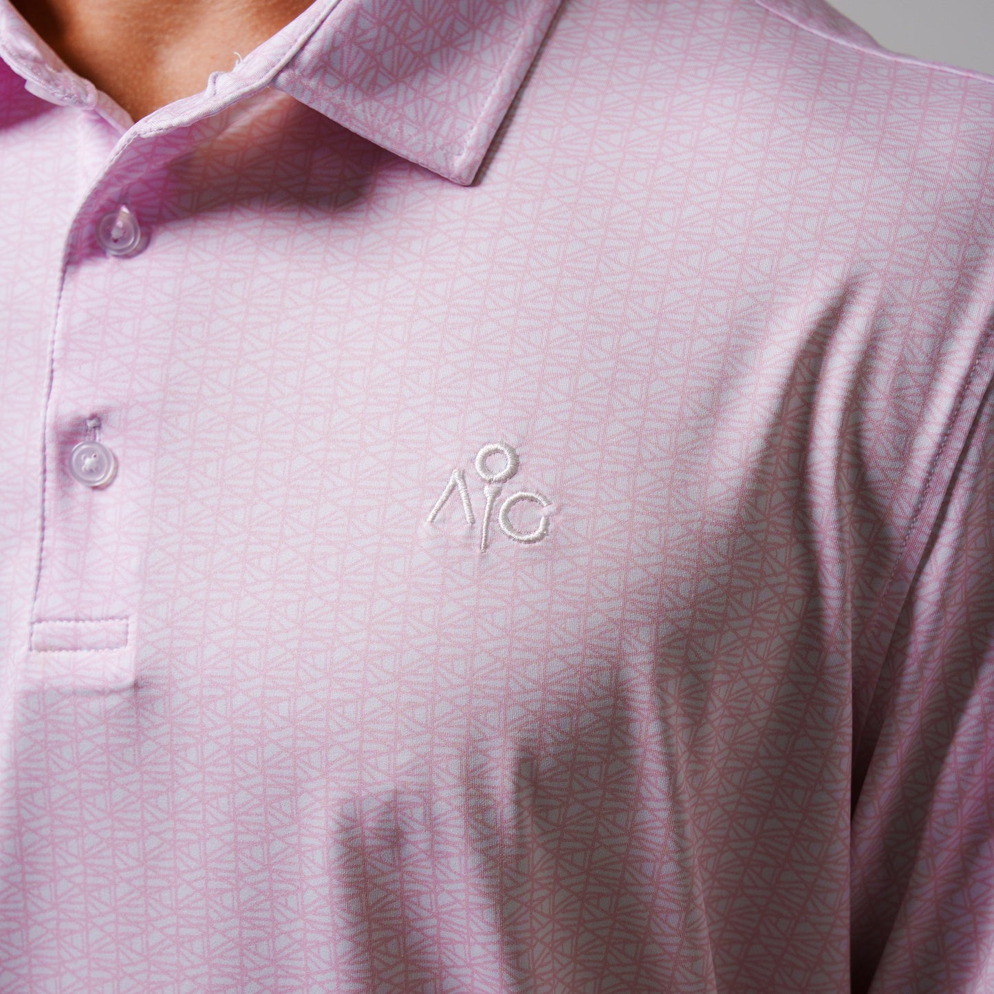 The Break - Pink & White Geometric