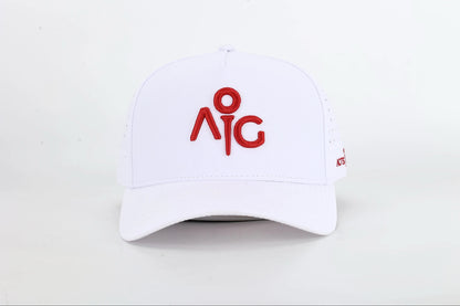 White & Red Icon Hat