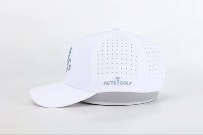 White & Sky Blue Icon Hat